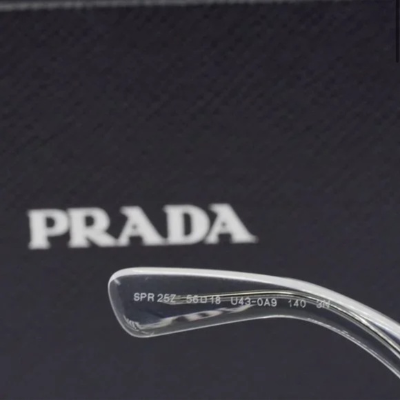 FINAL PRICE NEW PRADA PR 25ZS U430A9 CRYSTAL GREY / BLUE SUNGLASSES - Picture 2 of 8